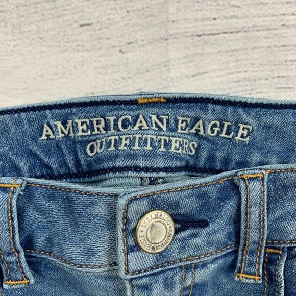 American Eagle Jeans 4 Short Jegging Skinny Stretch Light Wash Inseam 27.5" - Picture 9 of 11